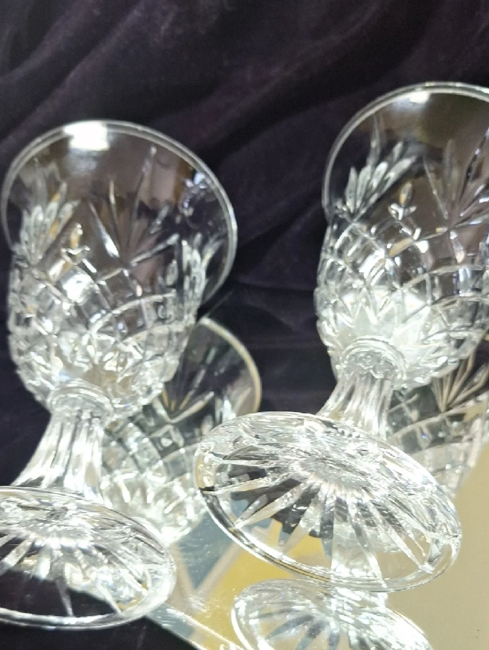 Godinger Clear Cut-Pattern Goblets - Set of 2